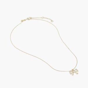J. Crew Pave Crystal Bow Pendant Necklace NWT